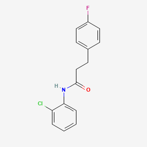 molecular formula C15H13ClFNO B5864296 N-(2-chlorophenyl)-3-(4-fluorophenyl)propanamide 