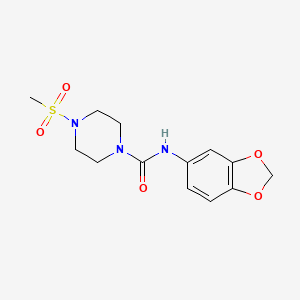 N-1,3-benzodioxol-5-yl-4-(methylsulfonyl)-1-piperazinecarboxamide