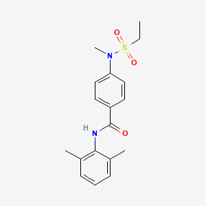 molecular formula C18H22N2O3S B5864305 N-(2,6-dimethylphenyl)-4-[(ethylsulfonyl)(methyl)amino]benzamide 