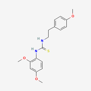 molecular formula C18H22N2O3S B5864315 N-(2,4-dimethoxyphenyl)-N'-[2-(4-methoxyphenyl)ethyl]thiourea 