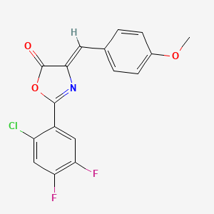 molecular formula C17H10ClF2NO3 B5864328 2-(2-chloro-4,5-difluorophenyl)-4-(4-methoxybenzylidene)-1,3-oxazol-5(4H)-one 