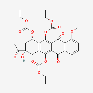 molecular formula C30H30O14 B586433 6,10,11-Triethylcarbonate Daunomycinone CAS No. 67665-61-6