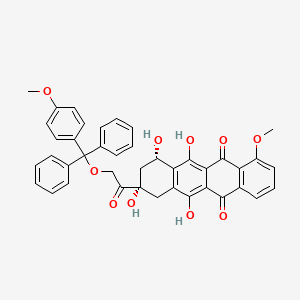 molecular formula C41H34O10 B586434 14-((4-Methoxyphenyl)diphenylmethoxy) Daunomycinone CAS No. 59326-04-4