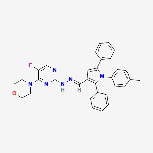 1-(4-methylphenyl)-2,5-diphenyl-1H-pyrrole-3-carbaldehyde [5-fluoro-4-(4-morpholinyl)-2-pyrimidinyl]hydrazone