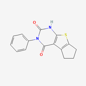 molecular formula C15H12N2O2S B5864367 3-phenyl-1,5,6,7-tetrahydro-2H-cyclopenta[4,5]thieno[2,3-d]pyrimidine-2,4(3H)-dione 