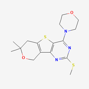 7,7-dimethyl-2-(methylthio)-4-(4-morpholinyl)-6,9-dihydro-7H-pyrano[3',4':4,5]thieno[3,2-d]pyrimidine