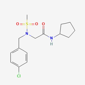 N~2~-(4-chlorobenzyl)-N~1~-cyclopentyl-N~2~-(methylsulfonyl)glycinamide