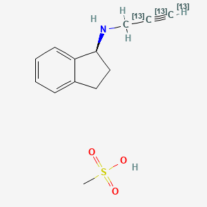 molecular formula C13H17NO3S B586440 (S)-Rasagiline-13C3 Mesylate CAS No. 1391068-00-0