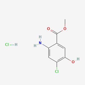 molecular formula C8H9Cl2NO3 B586441 2-Amino-4-chloro-5-hydroxybenzoic Acid Methyl Ester Hydrochloride CAS No. 1113049-83-4