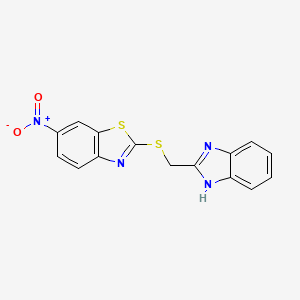 2-[(1H-benzimidazol-2-ylmethyl)thio]-6-nitro-1,3-benzothiazole