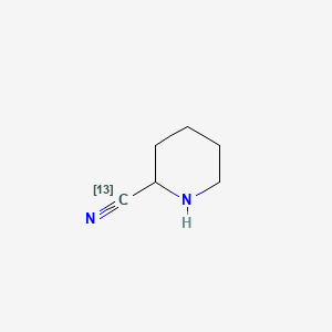 molecular formula C6H10N2 B586443 2-Cyanopiperidine-13C CAS No. 1391052-06-4
