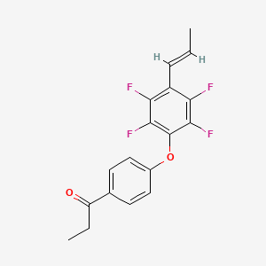 1-[4-[2,3,5,6-tetrafluoro-4-[(E)-prop-1-enyl]phenoxy]phenyl]propan-1-one