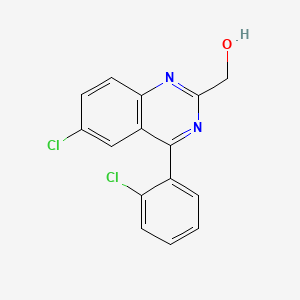 molecular formula C15H10Cl2N2O B586445 6-Chloro-4-(o-chlorophenyl)-2-quinazoline methanol CAS No. 773871-49-1