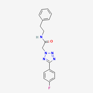 2-[5-(4-fluorophenyl)-2H-tetrazol-2-yl]-N-(2-phenylethyl)acetamide