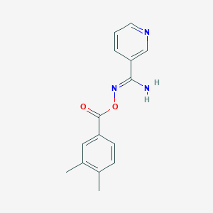 molecular formula C15H15N3O2 B5864459 N'-[(3,4-dimethylbenzoyl)oxy]-3-pyridinecarboximidamide 