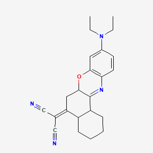 molecular formula C23H26N4O B586446 [9-(Diethylamino)-5H-benzo[a]phenoxazin-5-ylidene]malononitrile CAS No. 155262-39-8