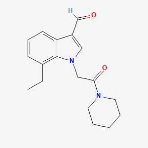 molecular formula C18H22N2O2 B5864493 7-ethyl-1-[2-oxo-2-(1-piperidinyl)ethyl]-1H-indole-3-carbaldehyde 