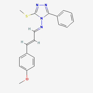 molecular formula C19H18N4OS B5864515 N-[3-(4-methoxyphenyl)-2-propen-1-ylidene]-3-(methylthio)-5-phenyl-4H-1,2,4-triazol-4-amine 