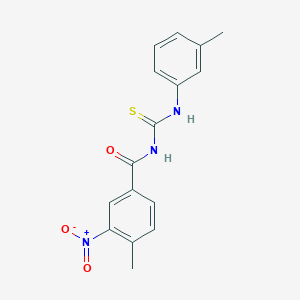 molecular formula C16H15N3O3S B5864521 4-methyl-N-{[(3-methylphenyl)amino]carbonothioyl}-3-nitrobenzamide 