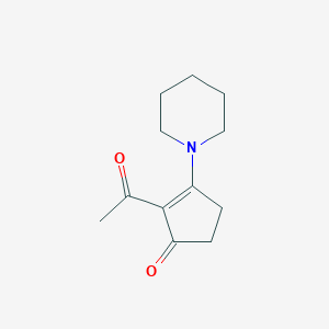 molecular formula C12H17NO2 B5864536 2-acetyl-3-(1-piperidinyl)-2-cyclopenten-1-one 