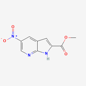 molecular formula C9H7N3O4 B586458 5-硝基-1H-吡咯并[2,3-b]吡啶-2-甲酸甲酯 CAS No. 952182-17-1