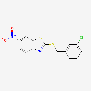 2-[(3-chlorobenzyl)thio]-6-nitro-1,3-benzothiazole