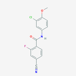 molecular formula C15H10ClFN2O2 B5864586 N-(3-chloro-4-methoxyphenyl)-4-cyano-2-fluorobenzamide 