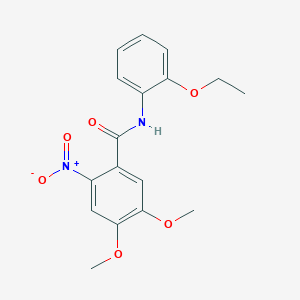 molecular formula C17H18N2O6 B5864590 N-(2-ethoxyphenyl)-4,5-dimethoxy-2-nitrobenzamide 