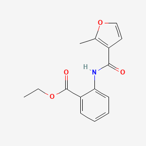 molecular formula C15H15NO4 B5864616 ethyl 2-[(2-methyl-3-furoyl)amino]benzoate 