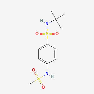 molecular formula C11H18N2O4S2 B5864627 N-(tert-butyl)-4-[(methylsulfonyl)amino]benzenesulfonamide 