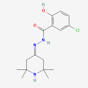 molecular formula C16H22ClN3O2 B5864633 5-chloro-2-hydroxy-N'-(2,2,6,6-tetramethyl-4-piperidinylidene)benzohydrazide 