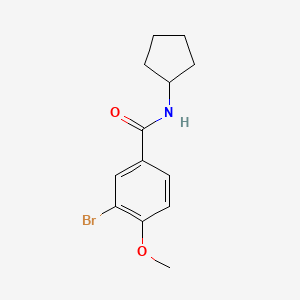 molecular formula C13H16BrNO2 B5864655 3-bromo-N-cyclopentyl-4-methoxybenzamide 