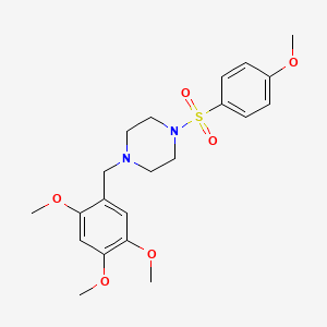 1-[(4-methoxyphenyl)sulfonyl]-4-(2,4,5-trimethoxybenzyl)piperazine