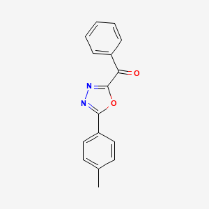 molecular formula C16H12N2O2 B5864672 [5-(4-methylphenyl)-1,3,4-oxadiazol-2-yl](phenyl)methanone 