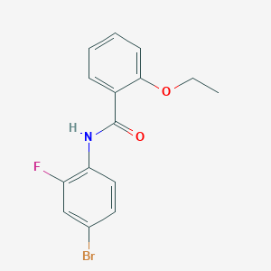 molecular formula C15H13BrFNO2 B5864685 N-(4-bromo-2-fluorophenyl)-2-ethoxybenzamide 