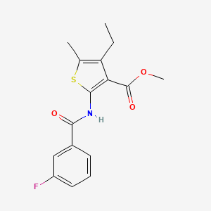 methyl 4-ethyl-2-[(3-fluorobenzoyl)amino]-5-methyl-3-thiophenecarboxylate