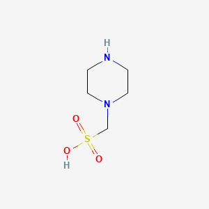 molecular formula C5H12N2O3S B586470 (Piperazin-1-yl)methanesulfonic acid CAS No. 144003-14-5