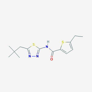 molecular formula C14H19N3OS2 B5864724 N-[5-(2,2-dimethylpropyl)-1,3,4-thiadiazol-2-yl]-5-ethyl-2-thiophenecarboxamide 