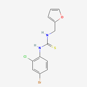 molecular formula C12H10BrClN2OS B5864732 N-(4-bromo-2-chlorophenyl)-N'-(2-furylmethyl)thiourea 