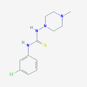 molecular formula C12H17ClN4S B5864786 N-(3-chlorophenyl)-N'-(4-methyl-1-piperazinyl)thiourea 