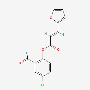 4-chloro-2-formylphenyl 3-(2-furyl)acrylate