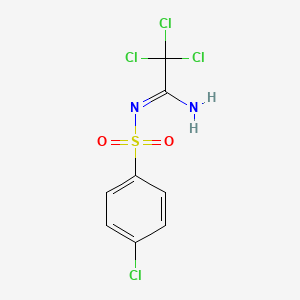 2,2,2-trichloro-N'-[(4-chlorophenyl)sulfonyl]ethanimidamide