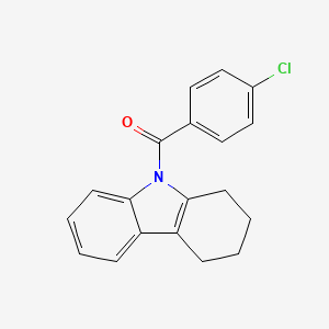 molecular formula C19H16ClNO B5864810 9-(4-氯苯甲酰基)-2,3,4,9-四氢-1H-咔唑 