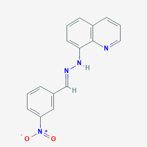 molecular formula C16H12N4O2 B5864811 3-nitrobenzaldehyde 8-quinolinylhydrazone 