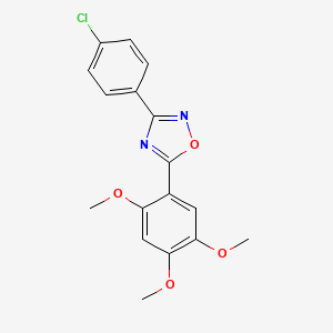 molecular formula C17H15ClN2O4 B5864813 3-(4-chlorophenyl)-5-(2,4,5-trimethoxyphenyl)-1,2,4-oxadiazole 