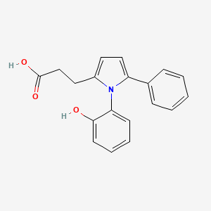 molecular formula C19H17NO3 B5864827 3-[1-(2-hydroxyphenyl)-5-phenyl-1H-pyrrol-2-yl]propanoic acid 