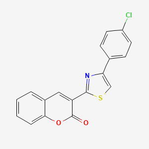 molecular formula C18H10ClNO2S B5864847 3-[4-(4-氯苯基)-1,3-噻唑-2-基]-2H-色烯-2-酮 