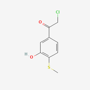 molecular formula C9H9ClO2S B586485 2-Chloro-1-[3-hydroxy-4-(methylsulfanyl)phenyl]ethan-1-one CAS No. 151792-80-2