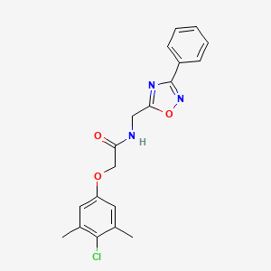 2-(4-chloro-3,5-dimethylphenoxy)-N-[(3-phenyl-1,2,4-oxadiazol-5-yl)methyl]acetamide