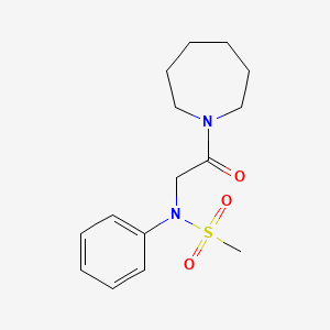 molecular formula C15H22N2O3S B5864859 N-[2-(1-azepanyl)-2-oxoethyl]-N-phenylmethanesulfonamide 